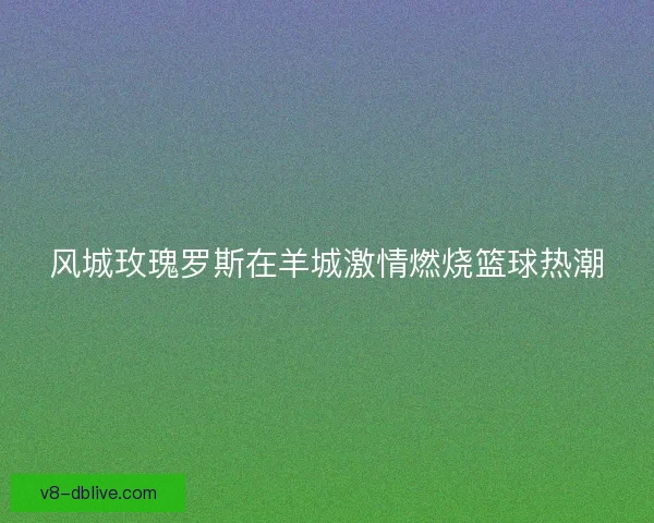风城玫瑰罗斯在羊城激情燃烧篮球热潮
